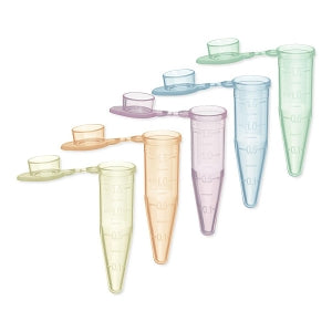 Labcon North America SuperClear 1.7mL Microcentrifuge Tubes with Attached Caps - TUBE, MICROCENTR, 1.7ML, PP, CAP, GD, ASSORTED - 3012-879-000