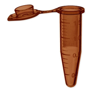 Labcon North America 1.5mL SuperSlik Low-Retention Microcentrifuge Tubes with Caps - TUBE, MCT, 1.5ML, PP, W/CAP, AMBER, NS, 250/PK - 3039-561-000