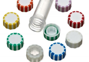 Labcon Screw Caps with Elastomeric Seal for SuperClear Tubes - CAP, SCREW, MICROCENT, W/ELASTO SEAL, NAT, NS - 3602-870-000