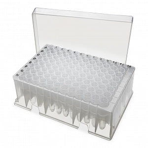 Labcon North America PurePlus Sample Library Tubes - 96-Well Polypropylene Tube Rack, 8-Strip, 1.2 mL, Nonsterile - 3911-540-000