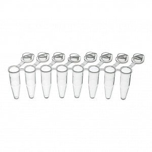 Labcon North America PurePlus 8-Well PCR Tube Strip with Attached Flat Caps - TUBE, 8 WELL, 0.2ML, CLEAR FLAT CAP - 3927-550-000