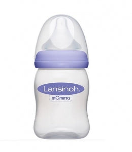 Lansinoh Laboratory Feeding Bottle - Natural Wave Momma Bottle with Nipple, 5 oz. - 71053