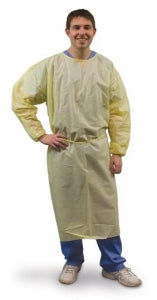 TIDI Exam Gowns - Exam Gown, Spunbond, Universal, Yellow - 8570