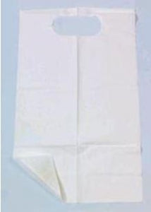 Tidi Adult Economy Slipover Bibs - Adult Slipover Bib, Encore Economy, 18" x 30", White - 9810884