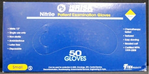 TIDI Nitrile High Risk Exam Gloves - P2 Exam Gloves, High Risk, Nitrile, Blue, Size S, 8 mL - 940001-1