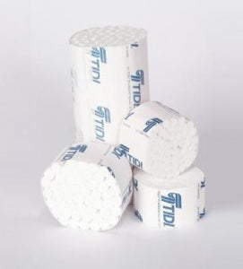 TIDI Products Nonsterile Cotton Rolls - Cotton Roll, Size #1 Small Diameter, 1.5" x 3/8", Nonsterile - 969120