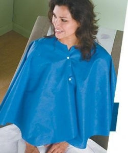 Tidi Tissue / Poly / Tissue Exam Capes - Exam Sheet Cape, Multiphasic, Nonwoven, Blue, 30" x 21" - 980858