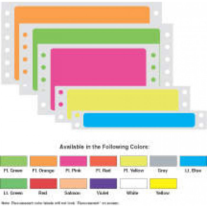 Label Dot Matrix Paper Permanent 3 1/2" X 15/16" Fl. Yellow 1000 Per Case