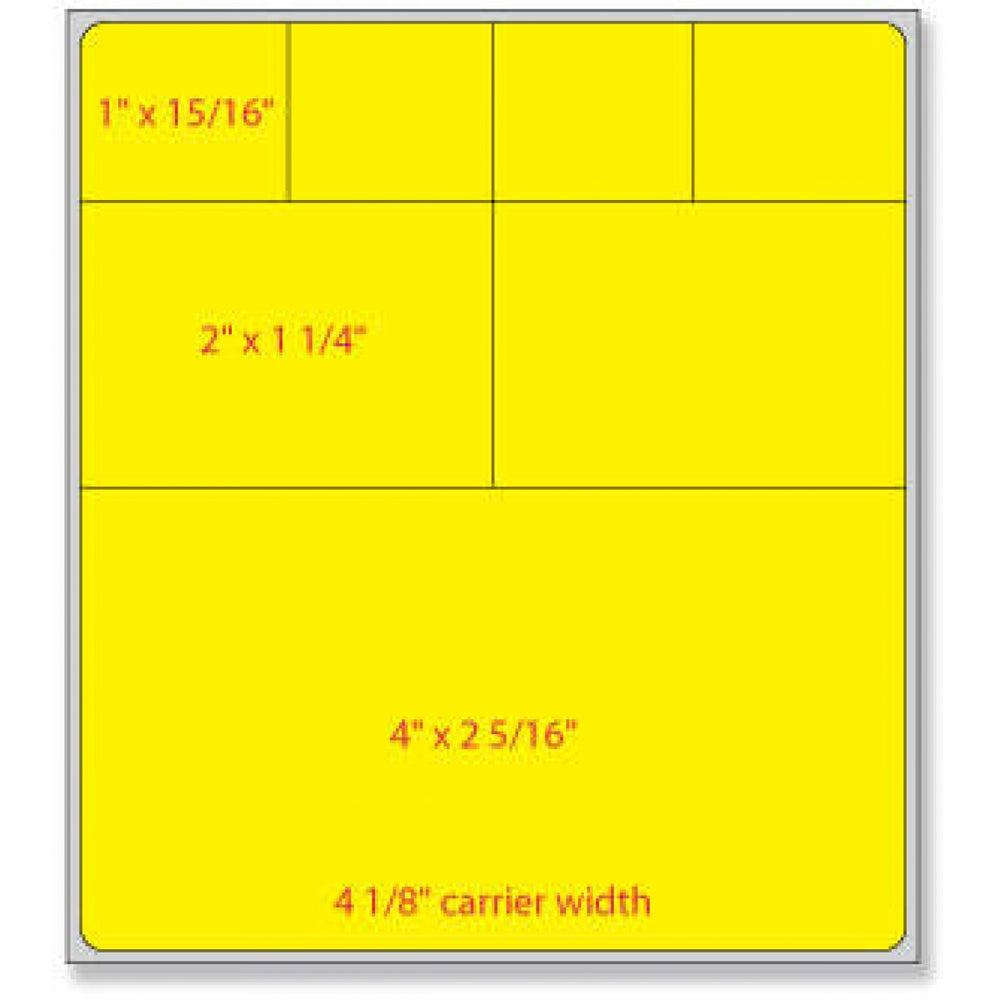 Label Cerner Direct Thermal Ir Paper Permanent 3" Core 4" X 4 1/2" Yellow 1000 Per Roll, 2 Rolls Per Case