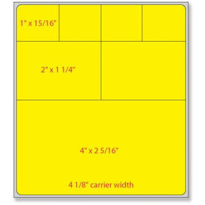 Label Cerner Direct Thermal Ir Paper Permanent 3" Core 4" X 4 1/2" Yellow 1000 Per Roll, 2 Rolls Per Case