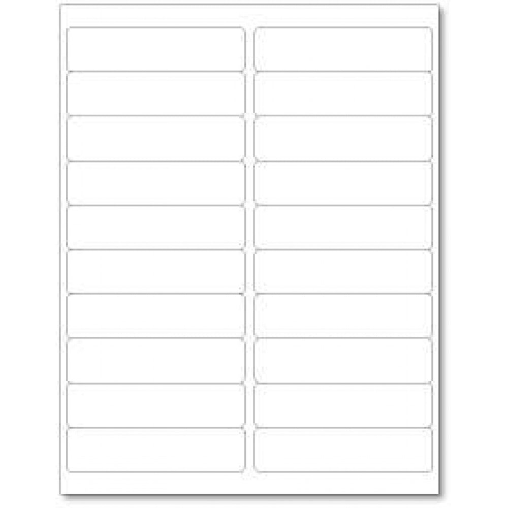 Chart Labels Laser Portrait 4X1 White - 20 Lbls Per Sheet, 4 Pks Of 250 Sheets Per Case