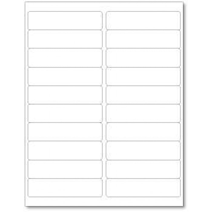 Chart Labels Laser Portrait 4X1 White - 20 Lbls Per Sheet, 4 Pks Of 250 Sheets Per Case