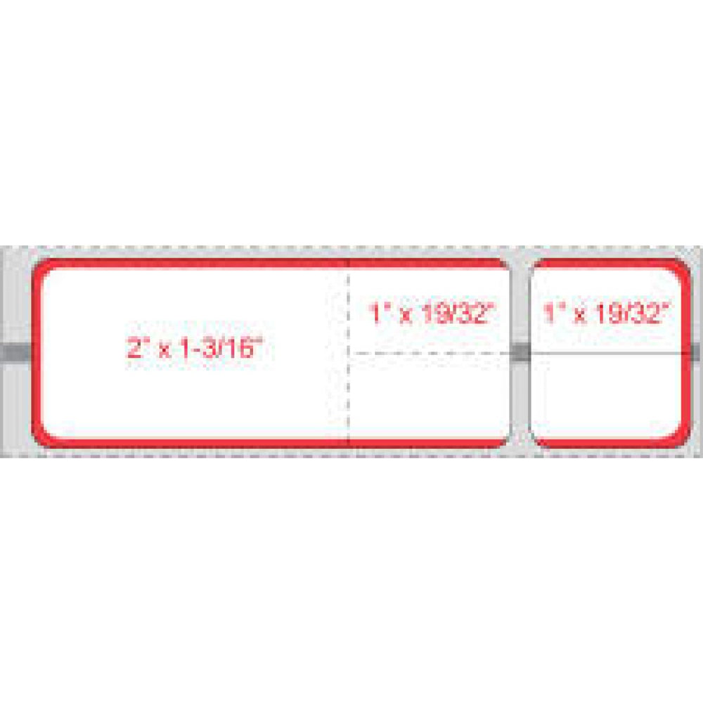 Label Misys/Sunquest Direct Thermal Paper Permanent 1 1/2" Core 4 1/8" X 1 3/16" Red 1200 Per Roll, 8 Rolls Per Case