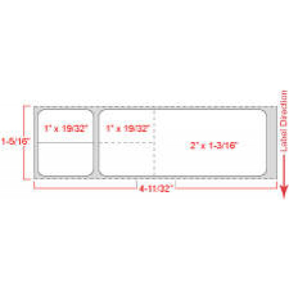 Label Misys/Sunquest Direct Thermal Ir Paper Permanent 3" Core 4 1/8" X 1 3/16" White 4300 Per Roll, 2 Rolls Per Case