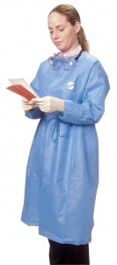 Cardinal Health Lightweight Splash-Resistant Gowns - Chemo-Plus Gown, Polypropylene, Blue, Size XL - CT5101