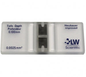 LW Scientific Hemacytometer - HEMACYTOMETER -NEUBAUER BRIGHT LINE - CTL-HEMM-GLDR