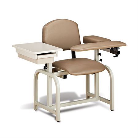 Power Draw Chair with Padded Armrests - CAL 133 Fire Code Vinyl With Side Drawer - 40"W x 27"D x 36"H