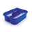 Large Phlebotomy Tote Blue - With bin cups, tube racks, and red tube holder