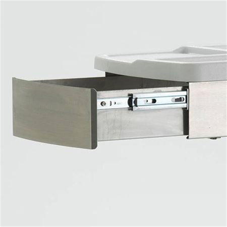 Go-Cart Accessories Locking Stainless Steel Drawer - OD: 17"W x 10"D x 5"H - ID: 15"W x 8"D x 3.5"H