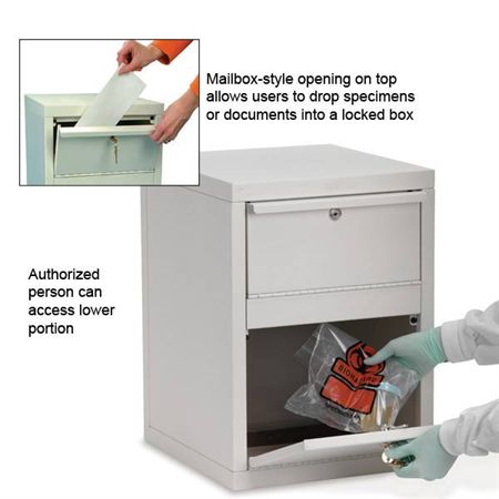 Locking Mailbox Style Drop Box Locking Sample Drop Box - 14.5"W x 16"D x 20"H