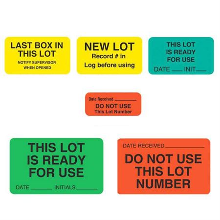 Lot Signal Labels DEC" - Black - 1"Dia