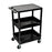 Utility Cart 1 Shelf, 2 Tubs - 24â€³W x 18â€³D x 36.5â€³H (including casters)