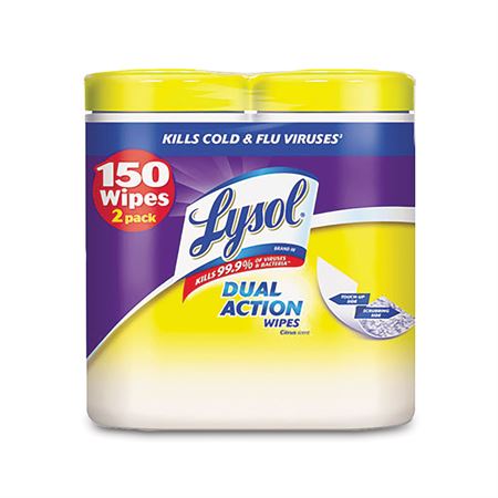 Lysol Dual Action Disinfecting Wipes Lysol Dual Action Disinfecting Wipes - Citrus