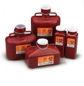 Inteplast Group Non-Stackable Sharps Containers - Red Nonstackable Sharps Container, 6.2-qt. - 182