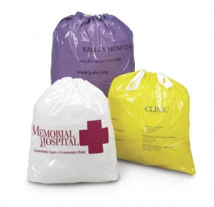 Inteplast Group Drawstring Patient Belongings Bags - Patient Belonging with Cotton Drawstring, 20" x 20" x 4" - 50-20