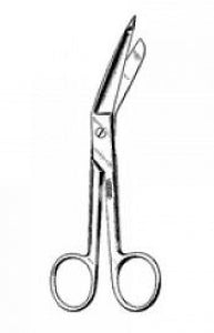 Owens & Minor Littauer Bandage Scissors - Littauer Suture Scissors with 1 Blunt End, Single Use, 4.5" L - 56247