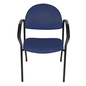 UMF Medical Side Chairs - Guest Side Chair with Arms and Wall Saver Legs, 300 lb. Weight Capacity, Midnight Blue - M1226MI