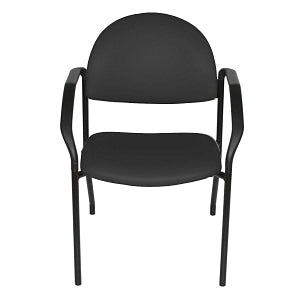 UMF Medical Side Chairs - Guest Side Chair with Arms and Wall Saver Legs, 300 lb. Weight Capacity, Onyx - M1226ON