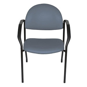 UMF Medical Side Chairs - Guest Side Chair with Arms and Wall Saver Legs, 300 lb. Weight Capacity, Steel Blue - M1226ST