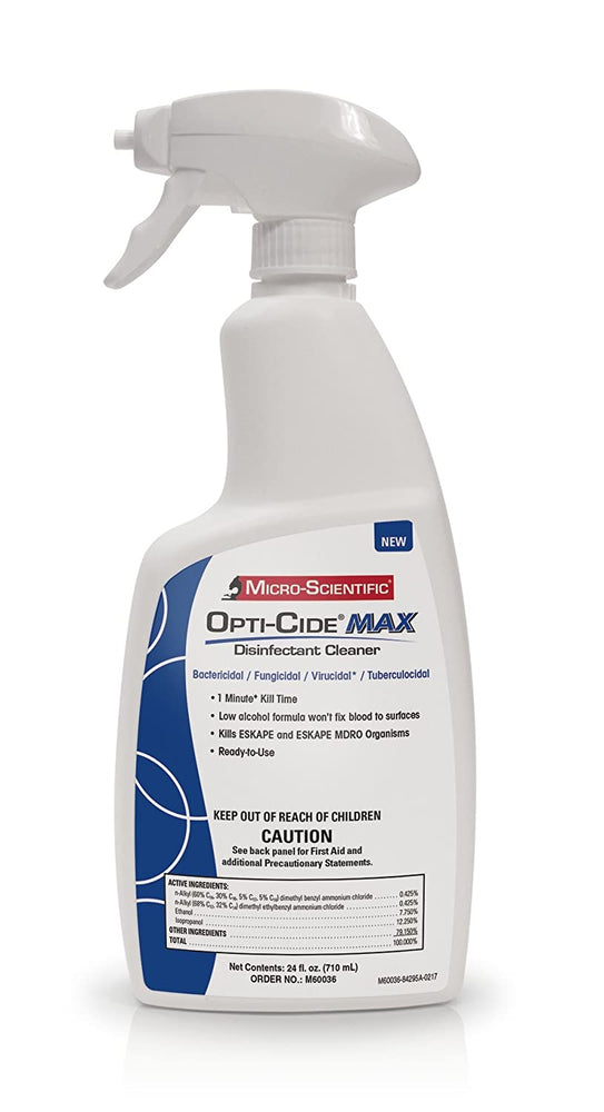 Micro-Scientific Opti-Cide MAX Disinfectants - Opti-Cide Max Disinfectant Cleaner, 24 oz. Spray - M60036