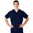 Medline AngelStat Unisex Reversible V-Neck Scrub Top with 2 Pockets - AngelStat Unisex Reversible V-Neck 2-Pocket Scrub Top with Medline Color-Coding, Size 3XL, Navy - M610NNT3XL-CM