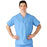 Medline AngelStat Unisex Reversible V-Neck Scrub Top with 2 Pockets - AngelStat Unisex Reversible V-Neck 2-Pocket Scrub Top with Angelica Color-Coding, Size 3XL, Ceil Blue - 610NTHXXXL-CA