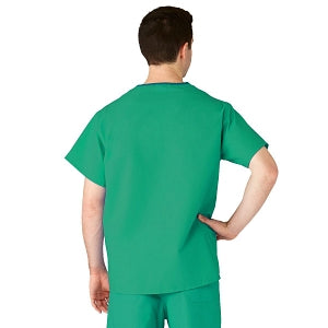 Medline AngelStat Unisex Reversible V-Neck Scrub Top with 2 Pockets - AngelStat Unisex Reversible V-Neck 2-Pocket Scrub Top with Angelica Color-Coding, Size 5XL, Jade - 610NTJ5XL-CA