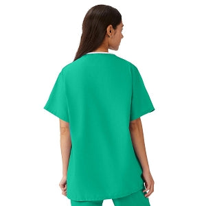 Medline AngelStat Unisex Reversible V-Neck Scrub Top with 4 Pockets - AngelStat Unisex Reversible V-Neck 4-Pocket Scrub Top with Angelica Color-Coding, Size 3XL, Jade - 630NTJXXXL-CA