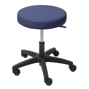 UMF Medical Exam Stools - Pneumatic Padded Stool with 5-Leg Plastic Base, No Back, 335 lb. Weight Capacity, Midnight Blue - M6749MI