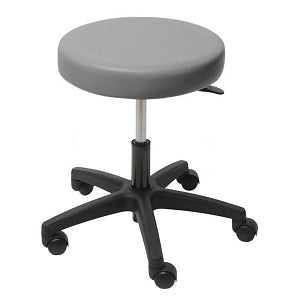 UMF Medical Exam Stools - Pneumatic Padded Stool with 5-Leg Plastic Base, No Back, 335 lb. Weight Capacity, Sand Gray - M6749SN