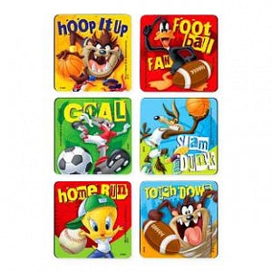 Medibadge, Inc Looney Tunes Sport Balls Stickers - Looney Tunes Sport Balls Stickers, 2.5", 75/Roll - 1441P