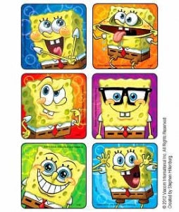 Medibadge Spongebob Stickers - SpongeBob Close Up Face Stickers, 75/Pack - 1457P