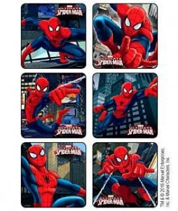 MediBadge Spider-Man Stickers - Spider-Man Action Stickers, 2-1/2" x 2-1/2", 75/Pk - 1594P