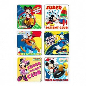 Medibadge Disney Mickey Mouse Stickers - Disney Mickey Super Patient Club Stickers, 2.5", 75/Roll - 1625