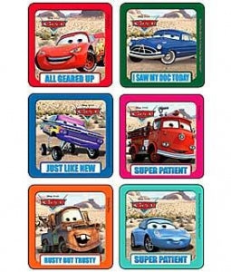 Medibadge Disney Cars Stickers - Disney Cars Super Patient Stickers, 2.5", 75/Roll - 2586P