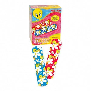 Medibadge Tweety Flowers Character Bandages - Adhesive Bandages, Tweety Flowers - AB04