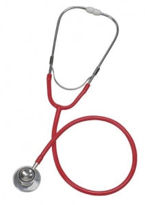 Briggs Healthcare Spectrum Nurse Stethoscopes - Dual-Head Stethoscope, Disposable, Red, 30" L - 10-426-080