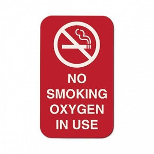 Briggs Magnetic Care No Smoking Oxygen in Use Signs - "No Smoking Oxygen in Use" Magnetic Sign, 5" x 3" - 5763DS