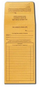 Briggs Corp Valuables Envelopes - DBD-ENVELOPE, VALUABLES - 743