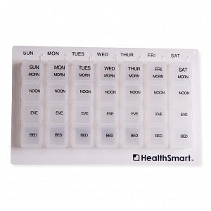 Briggs HealthSmart Weekly Pill Organizer Medication Planner - HealthSmart Weekly Pill Organizer Medication Planner, 9" x 5" x 1" - 640-8221-9604